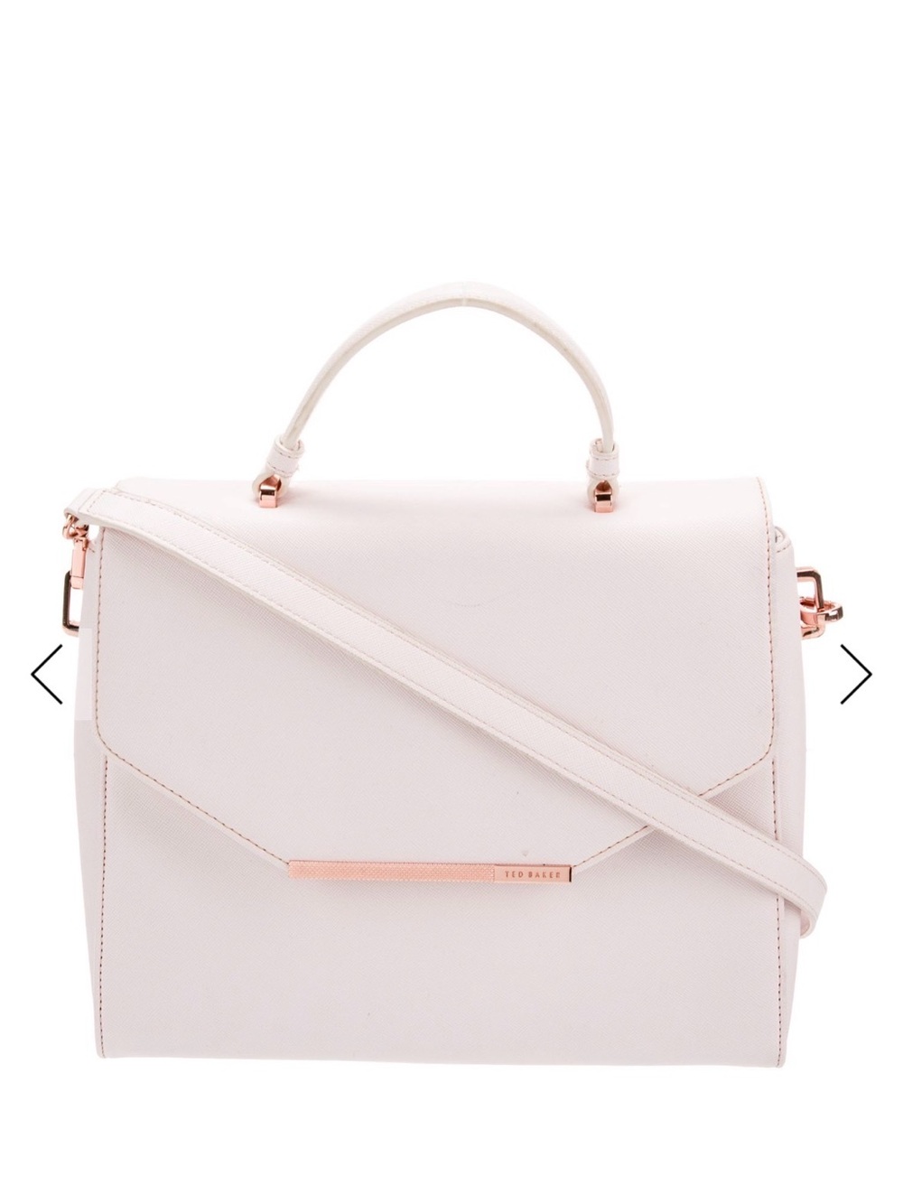 Ted Baker Blush Pink Saffiano leather Top-Handle Crossbody